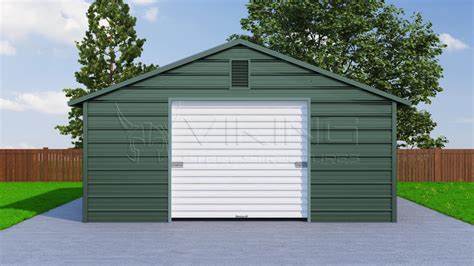 20x21 One Car Metal Garage