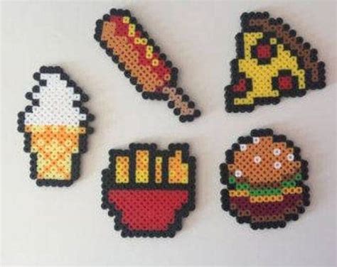 Items Similar To Perler Beads Foods On Etsy