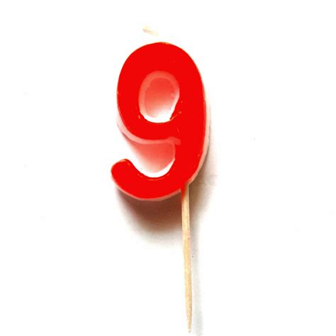 Number Candle Stick 9 Birthday Candlesnumbers Candlecake Topper