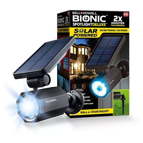 Bell Howell Bionic Spotlight Deluxe Solar Powered Motion Activated 50