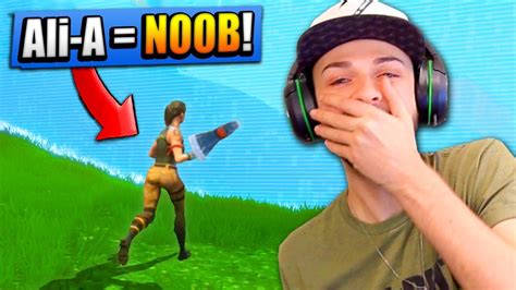 Ali A Reacts To His First Ever Fortnite Game Funny
