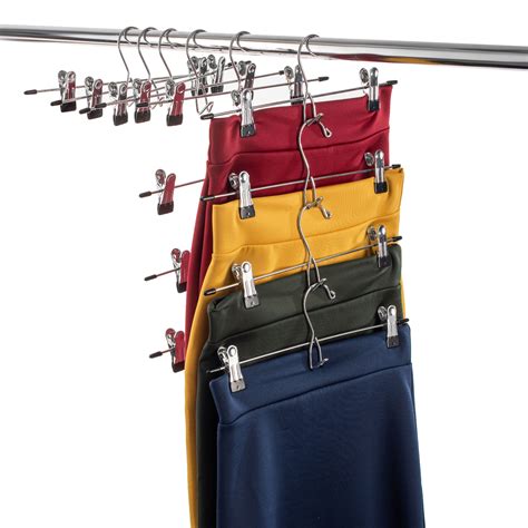 Heavy Duty Add On Skirt Hangers With Clips 12 Pack Multi Stackable Add