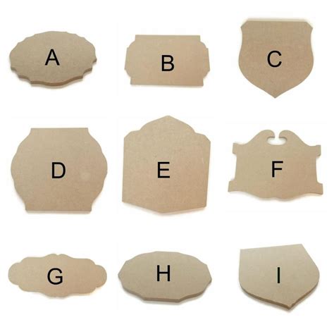 Mdf Wooden Plaques Variety Of Shapes And Sizes 6mm Thick