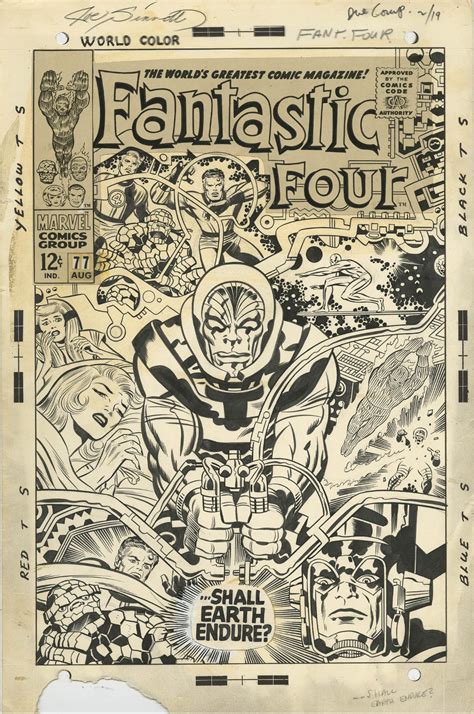 Fantastic Four 77 Cover 1968 Jack Kirby Rare Ff Cover Featuring