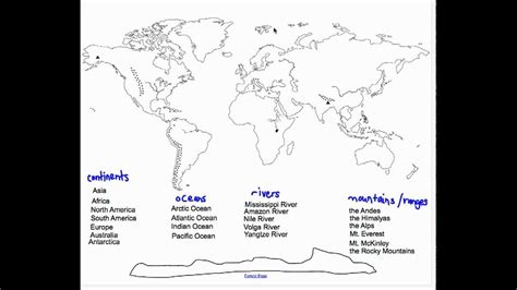 Are you searching for the world map in printable format, and then you are on the right platform. World Geography - The 7 Continents, Four Oceans, Major Rivers and Mountains - YouTube