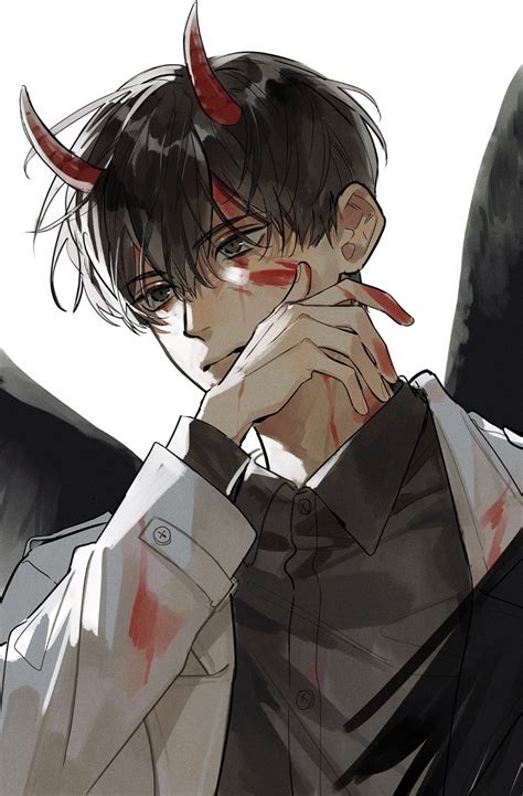 Anime demons can be every bit as good as the traditional angel, every bit as curious as a human and every bit as sadistic as evil itself. wwwwwww on Twitter in 2020 | Anime demon boy, Aesthetic ...