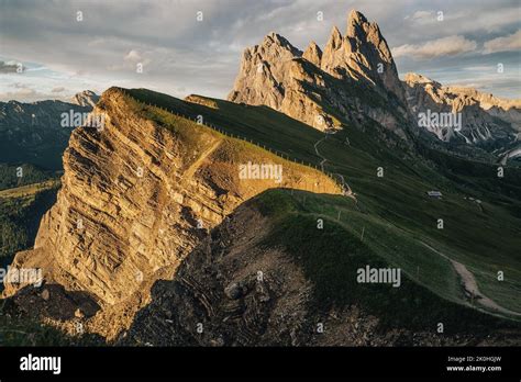 Amazing Views Of The Dolomites Mountain Landscape Sunset View From