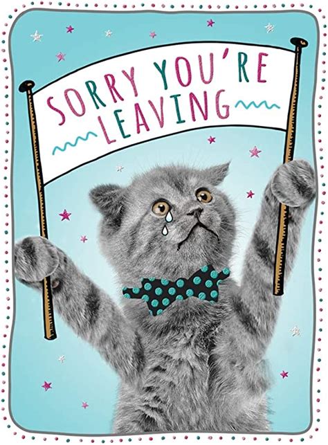 Very Large Sorry You`re Leaving Card 11 75 X 8 75 Inches Piccadilly Greetings Uk