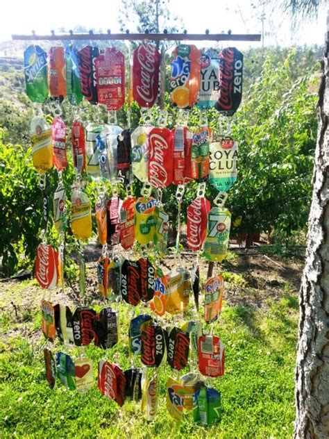 Recycled Decor Wind Chime Aluminium Metal Decor Recycle Cans