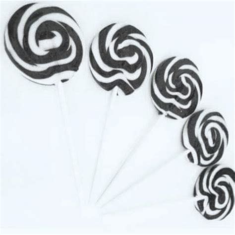 Swirl Lollipop Black And White Small