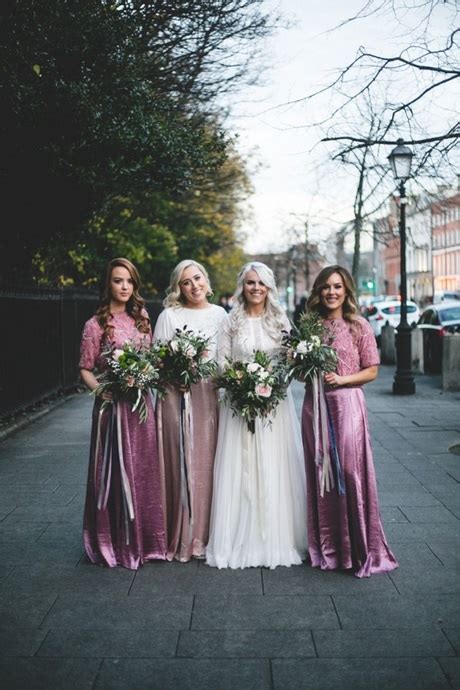 Purple And Gold Bridesmaid Dresses