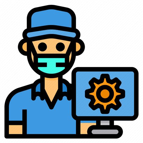 Technician Avatar Occupation Man Computer Icon Download On Iconfinder