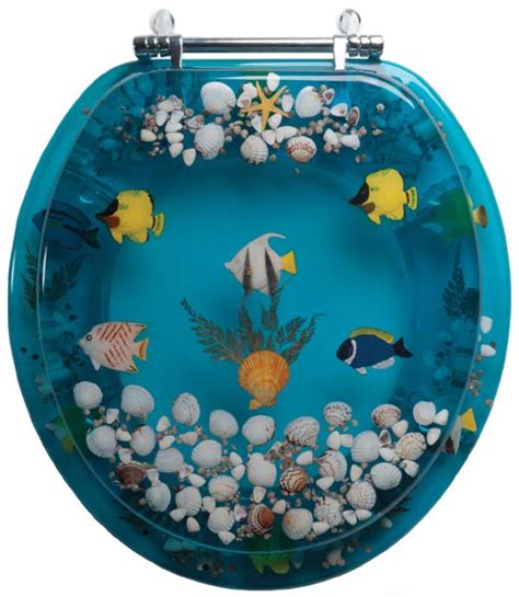 Toilet Seats With Lifelike Butterflies Seahorses And Fish Themes