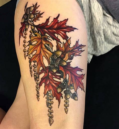 Jump Into A Pile Of Autumn Leaf Tattoos Fall