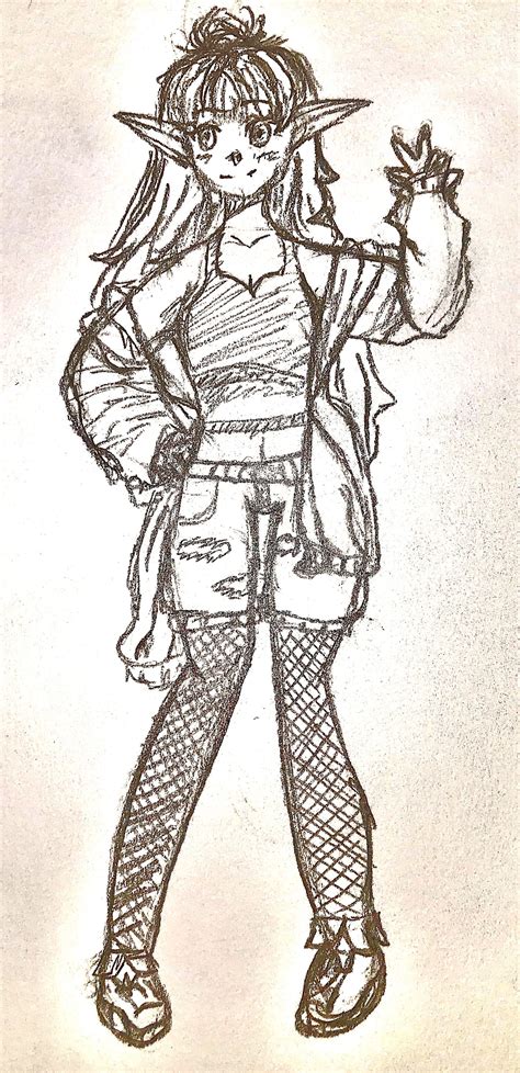 anime full body pencil sketch