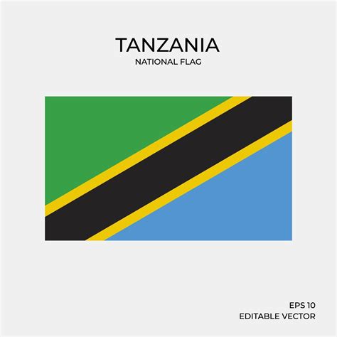 National Flag Of Tanzania 2159278 Vector Art At Vecteezy