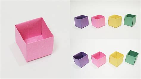 How To Make A Paper Box Easy Origami Box Youtube