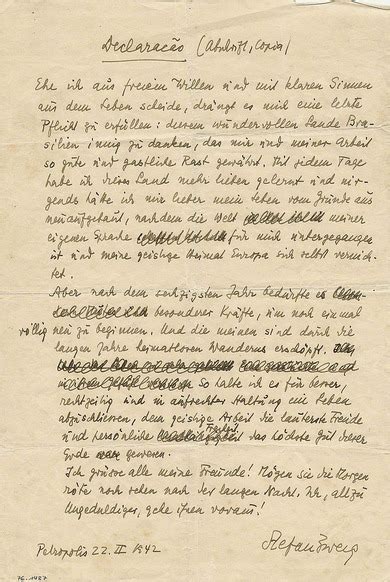 21 phantasie kostenlos für sie. Künste im Exil - Objekte - Stefan Zweig: Abschiedsbrief (1942)