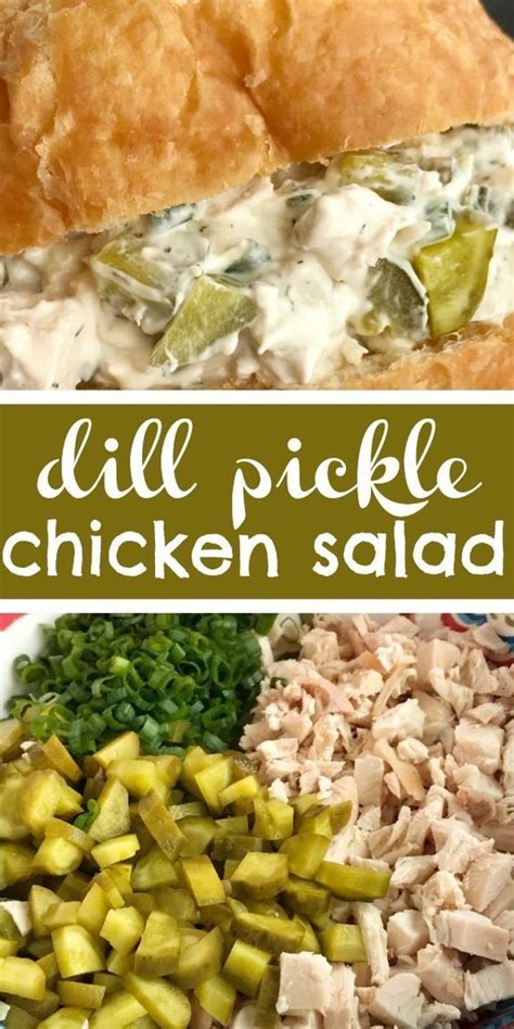 In another bowl stir together mayonnaise, mustard, red wine vinegar, and dill. Dill Pickle Chicken Salad Sandwiches | Chicken salad ...