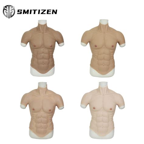 Smitizen Silicone Men Fake Chest Muscle Body Suit Costume Cosplay Crossdresser Ebay