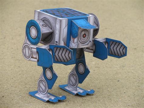 Poseable Paper Robot 4 Pages Of Pieces Paper Robot Cardboard Art