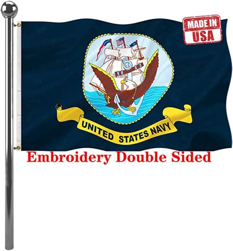 buy jayus embroidery double sided us navy flag 3x5 ft united states naval military flag usna