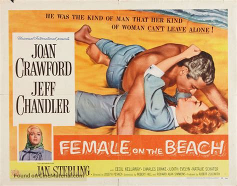 female on the beach 1955 movie poster