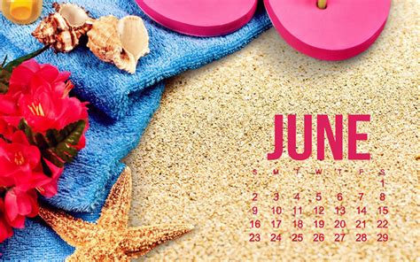 Download Wallpapers 2019 June Calendar Beach Sand Texture Beach
