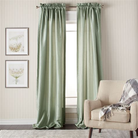 Heritage Landing 84 Inch Faux Silk Lined Curtain Pair Free Shipping