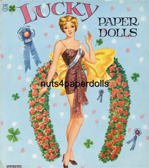 Vintage Uncut Lucky Paper Dolls Org Sz Hd~laser Reproduction~lo Price