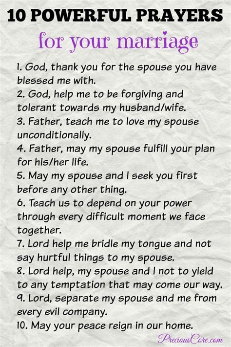 10 Powerful Prayers For Your Marriage Precious Core
