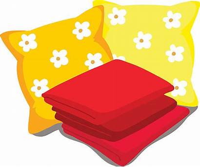 Bed Sheets Blankets Pillows Vector Illustration Clip