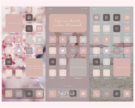 Pink Mauve Neutral Aesthetic 37 Ios 14 App Icons Ios14 Etsy Iphone 3