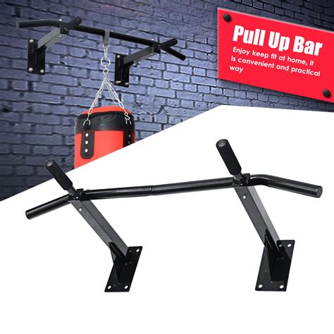 Wedlies Wall Mounted Pull Up Bar Chinup Bar With 4 Grip Positions Multi