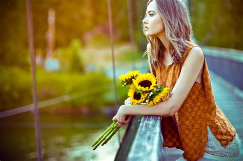 Fondos De Pantalla Mujeres Al Aire Libre Mujer Modelo Flores