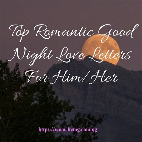 Top Romantic Good Night Love Letters For Himher Living