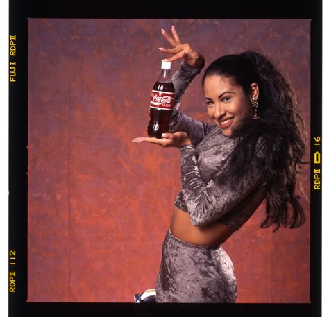 Selena In Silver Velour Pants And A Matching Crop Top For A Coca Cola Campaign In 1994 Selena
