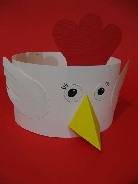 Hen Hat For Kids Headband Crafts Chicken Crafts Preschool Crafts