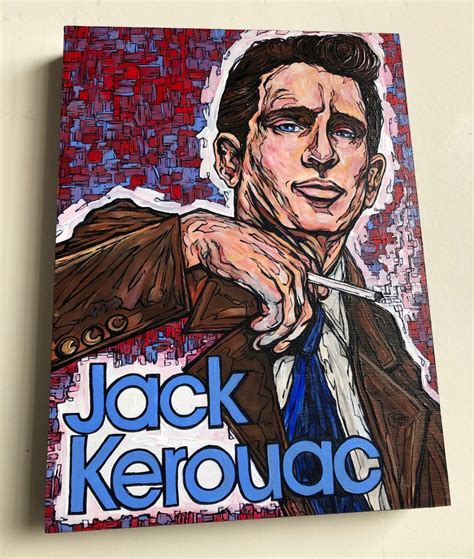 12x16 Jack Kerouac Portrait Of The Artist Original Acrylic Etsy