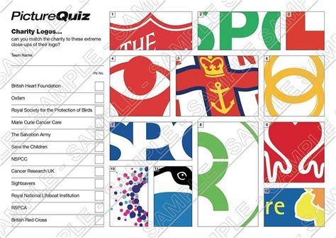 Quiz Number 106 With A Charity Logos Picture Round