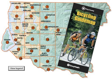 King County Bicycling Guidemap King County Seatac Snoqualmie