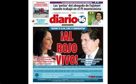 Portadas Así Informan Hoy Los Principales Diarios Peruanos