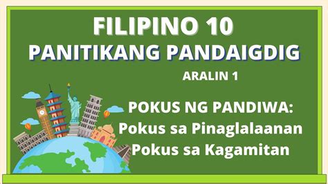 Filipino 10 Pokus Ng Pandiwa Pinaglalaanan At Kagamitan Youtube