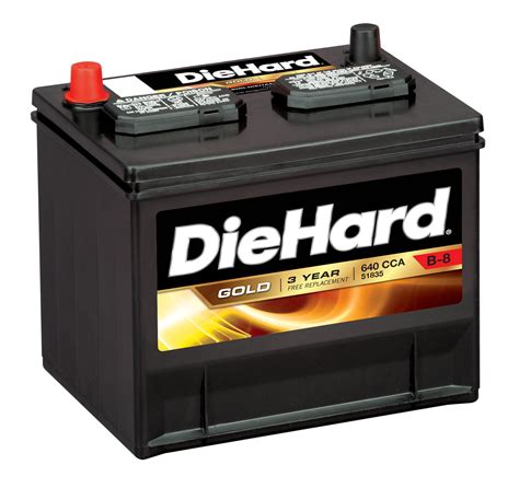 Diehard silver automotive batteries are designed to meet the manufacturer's power (cca) and keep back capacity requirements for your vehicle, providing you'll get the power you need for a quick start. DieHard Gold Automotive Battery - Group Size JC-35 (Price ...