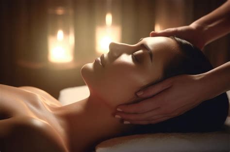 premium ai image face massage for woman in spa salon facial beauty treatment generative ai
