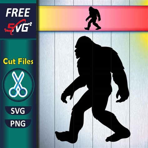 Bigfoot Svg Free Sasquatch Silhouette Svg