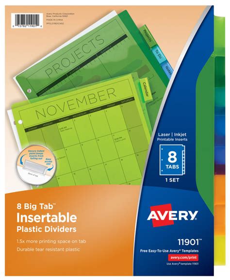 Avery Big Tab Template 11901 Tutore Master Of Documents