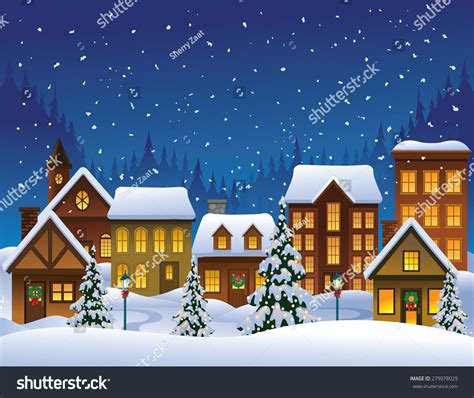 Christmas Village Stock Vector 279078029 Shutterstock