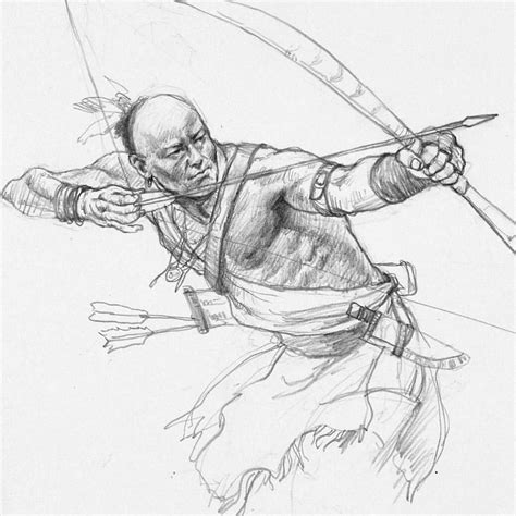 Indian Archer Drawing Art Illustration Pencil Pencildrawing