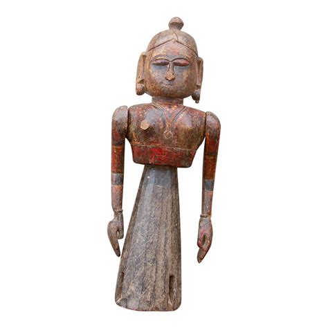 Antique Indian Goddess Wooden Statue Chairish